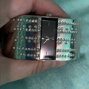 Allude Snap Blinged Cuff Watch